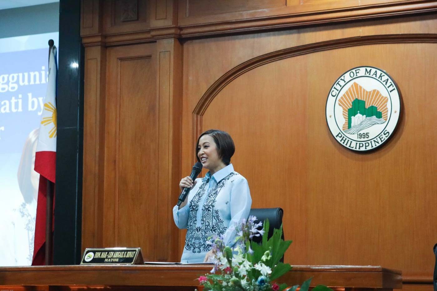 A NEW BREED. Mayor Abby Binay addresses the city council during its inaugural session on July 3, 2019. Photo from the Makati City government   
