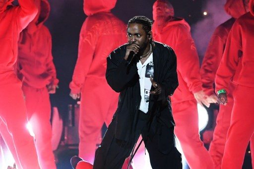 OPENING. Recording artist Kendrick Lamar performs onstage during the 60th Annual GRAMMY Awards at Madison Square Garden on January 28, 2018 in New York City. Photo by Kevin Winter/Getty Images for NARAS/AFP 