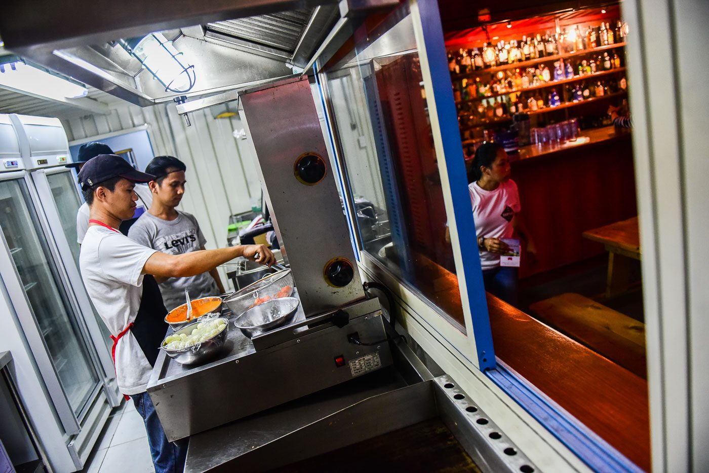 THE SHIPYARD'S KITCHENS. Can you imagine creating an entire kitchen inside a container van? Photo by Alecs Ongcal/Rappler  