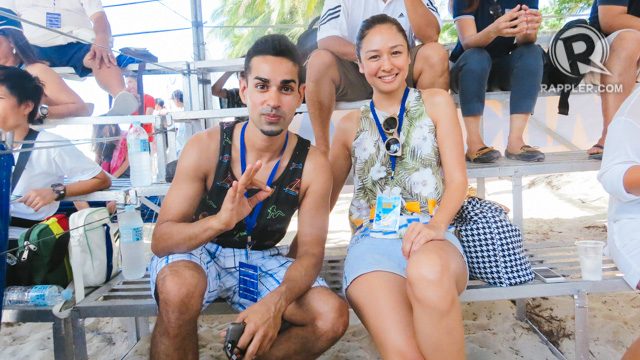 ALL GOOD. Sam YG and Kelly Misa at the volleyball tour's opening ceremonies