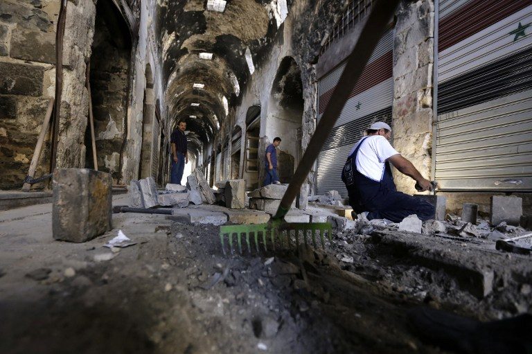 In Syria’s Homs, war-ravaged ancient market slowly reemerges