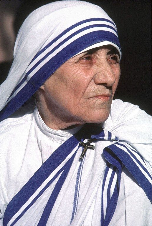 'SAINT OF THE GUTTERS.' Undated picture of Nobel Laureate Mother Teresa. Teekee Tanwar/AFP/File 