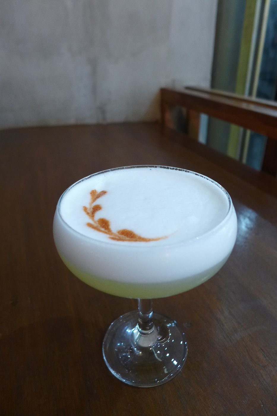 SOUTH AMERICAN CLASSIC. The refreshing Pisco Sour goes well with ceviche.
 
