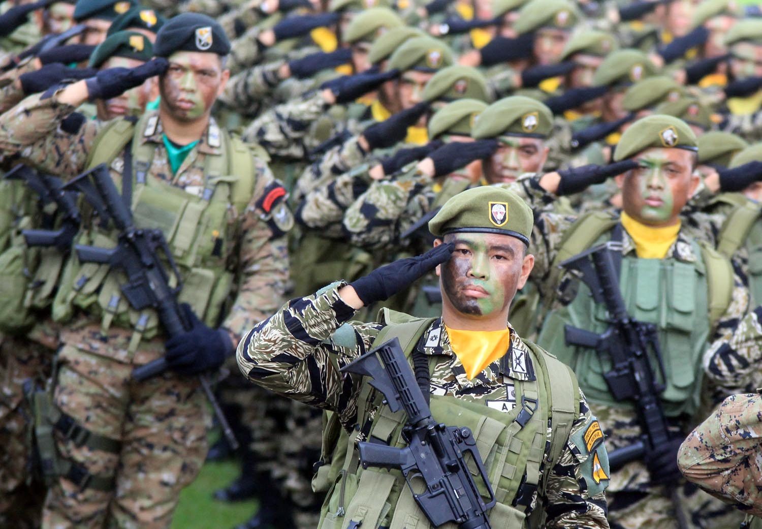 MILITARY TROOPS. Special Forces of the Armed Forces of the Philippines. File photo by Darren Langit/Rappler 