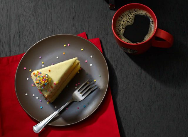 BIRTHDAY CAKE. Celebrate your birthday with this colorful vanilla cake. Photo courtesy of Starbucks Philippines 