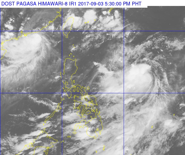 Isolated thunderstorms in PH on Monday