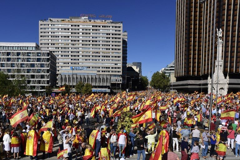 Spain protesters demand action on Catalonia crisis