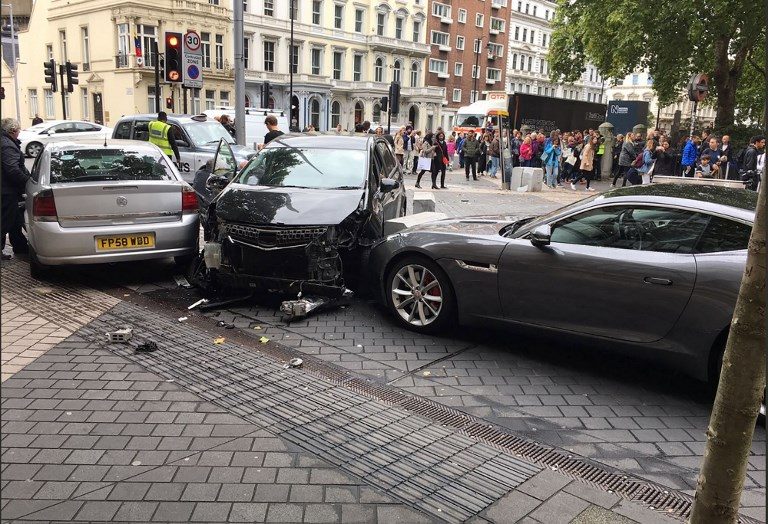 11 hurt after car crashes near London museum