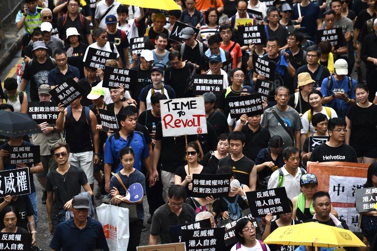 Hong Kong democracy rally marks China national day