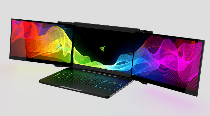 NEW FORM. The conceptual laptop from Razer is definitely eye-catching. Photos from Razer. 