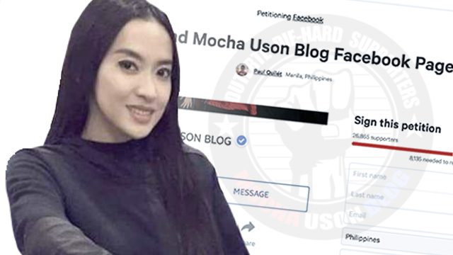 Anti-Mocha Uson petition sparks debate on freedom of speech