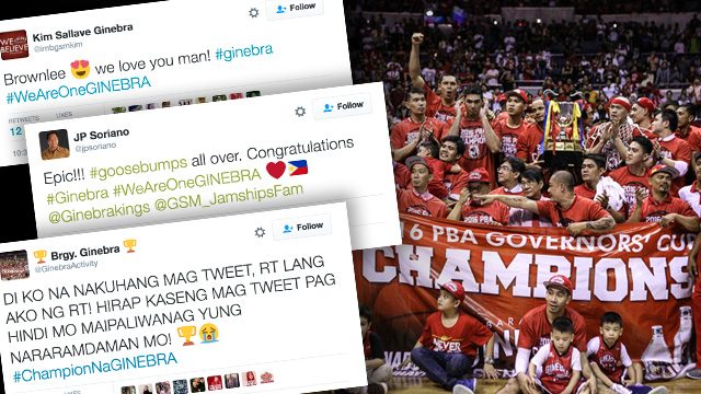 The Ginebra championship as told by social media