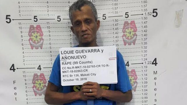 Man charged with 99 counts of rape arrested in Makati