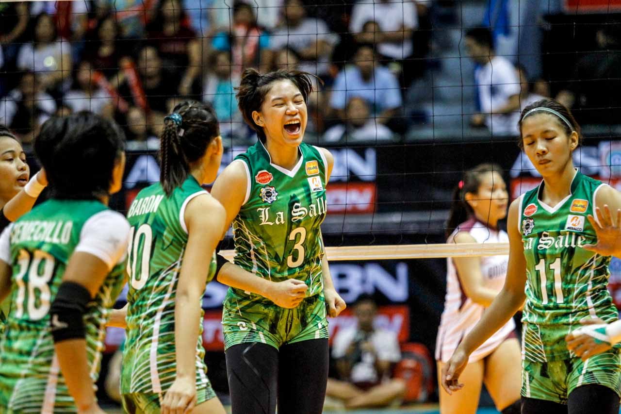 DLSU Lady Spikers end UP’s winning streak, share lead with Ateneo