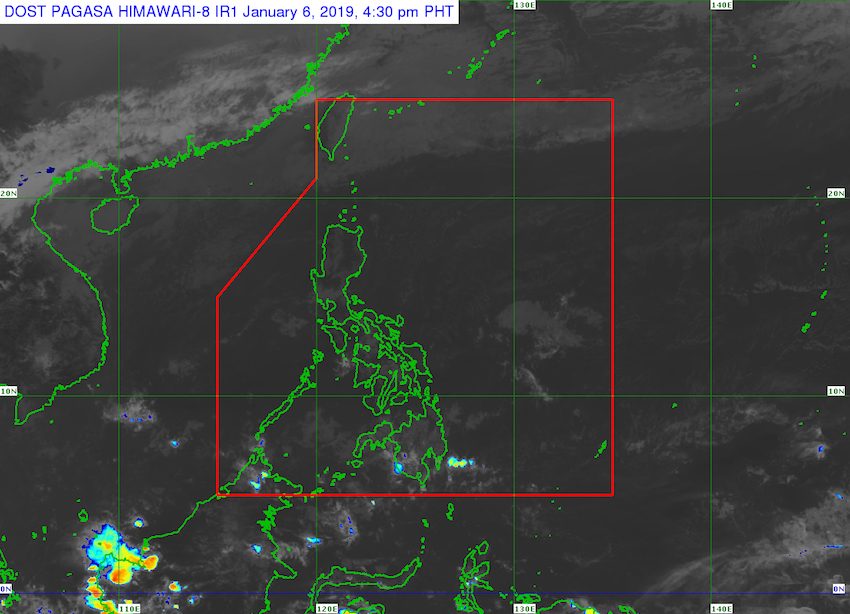 Isolated rainshowers in parts of PH on January 7