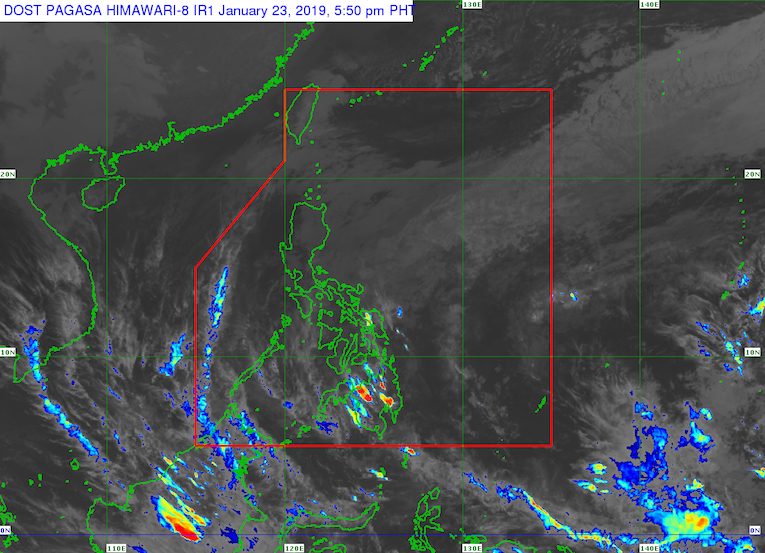 Tail-end of a cold front to bring rain on January 24