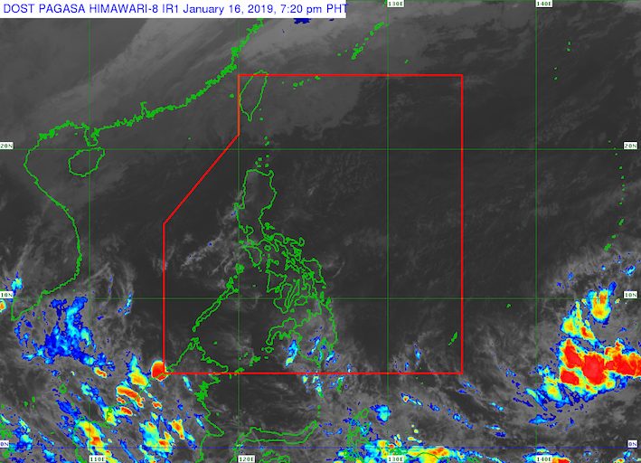 Cold front to trigger rain in parts of Mindanao on January 17