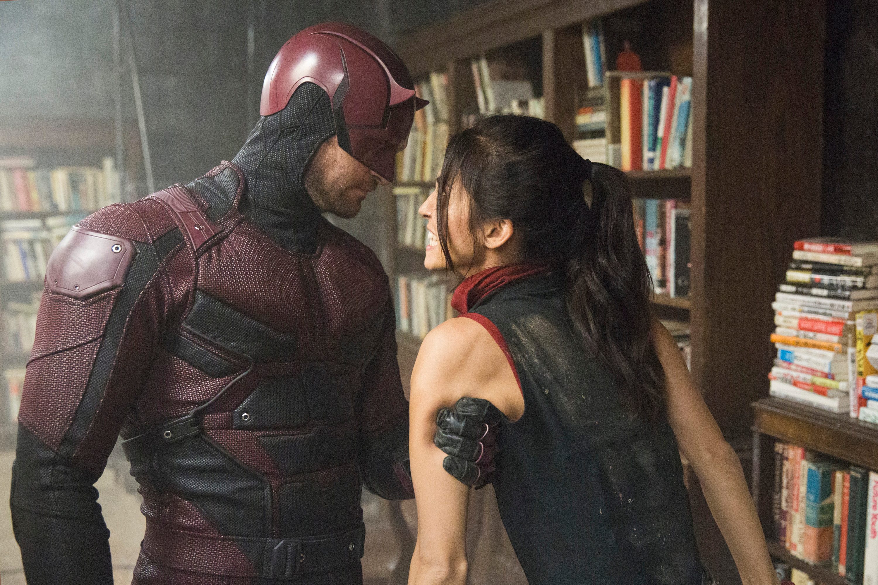 DAREDEVIL AND ELEKTRA. Elektra is played by Elodie Yung. Photo courtesy of Netflix  
