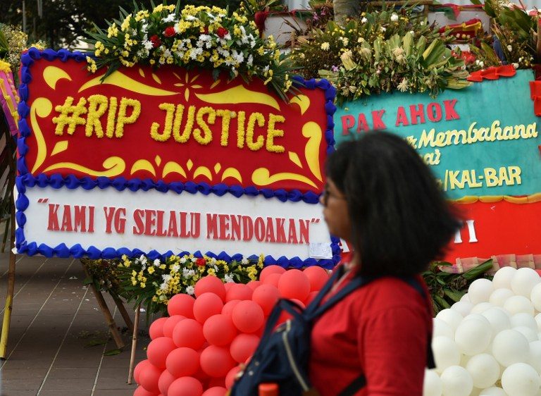Supporters rally for Jakarta’s jailed Christian governor