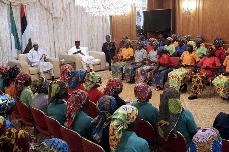 Nigeria president vows support for freed Chibok girls