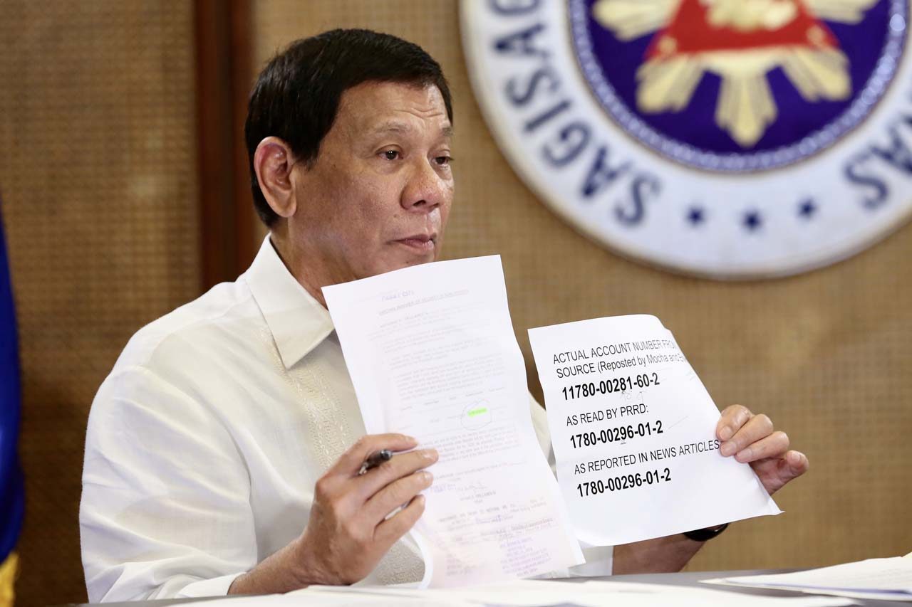Duterte says he ‘invented’ Trillanes bank account number in interview