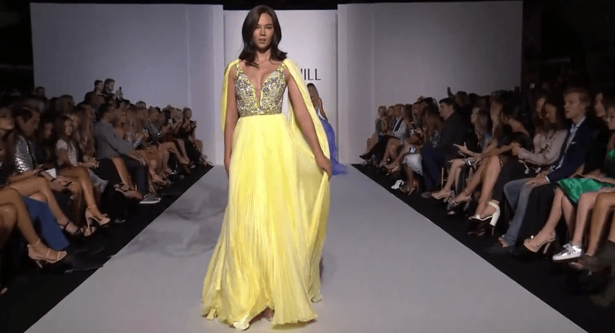IN PHOTOS: Catriona Gray walks for Sherri Hill in New York Fashion Week