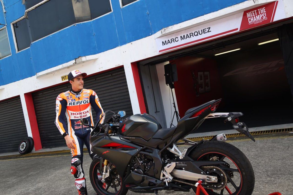FOTO: Marc Marquez jajal motor baru di Sirkuit Sentul