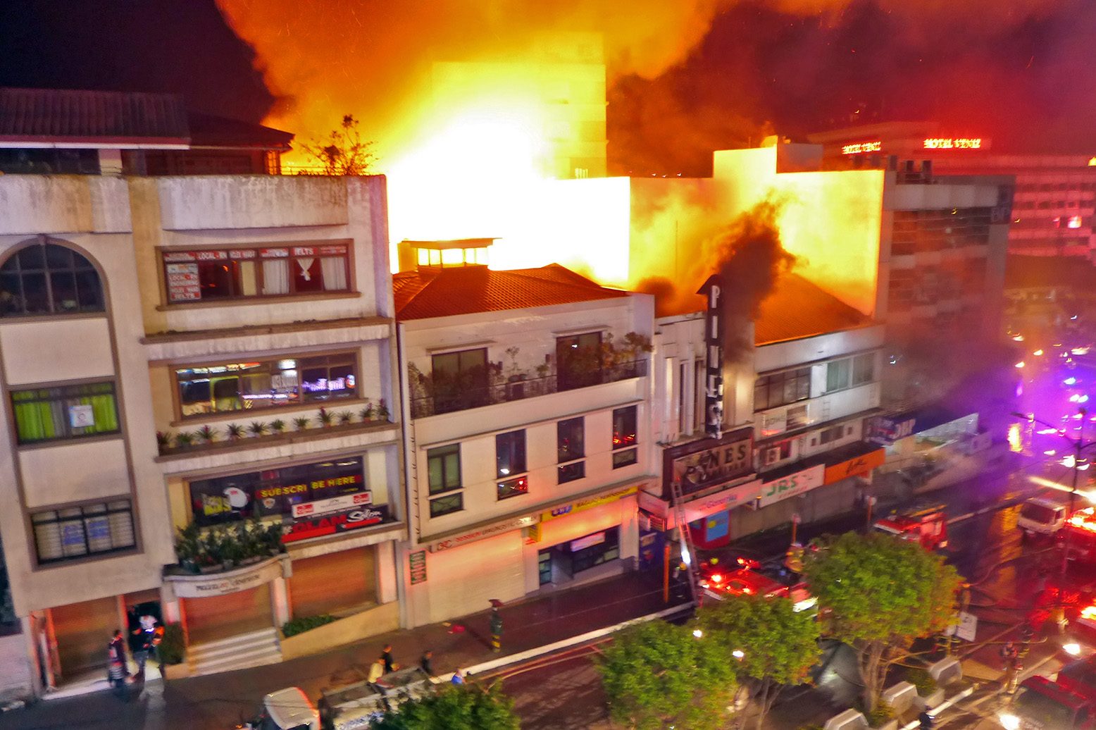 LOOK: Fire hits landmark art deco building in Baguio