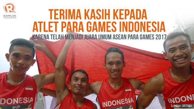 Indonesia resmi menjadi juara umum ASEAN Para Games 2017
