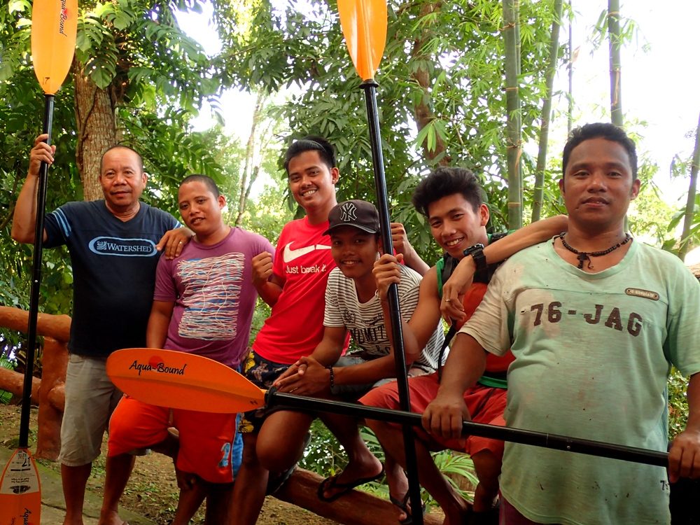 LOCAL COMMUNITY. Some of Abatan River’s local guides, including the first guide Sam Yolo, who also heads a local organization protecting mangroves 