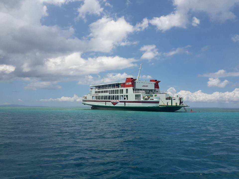 RORO vessel runs aground in marine protected area in Albay