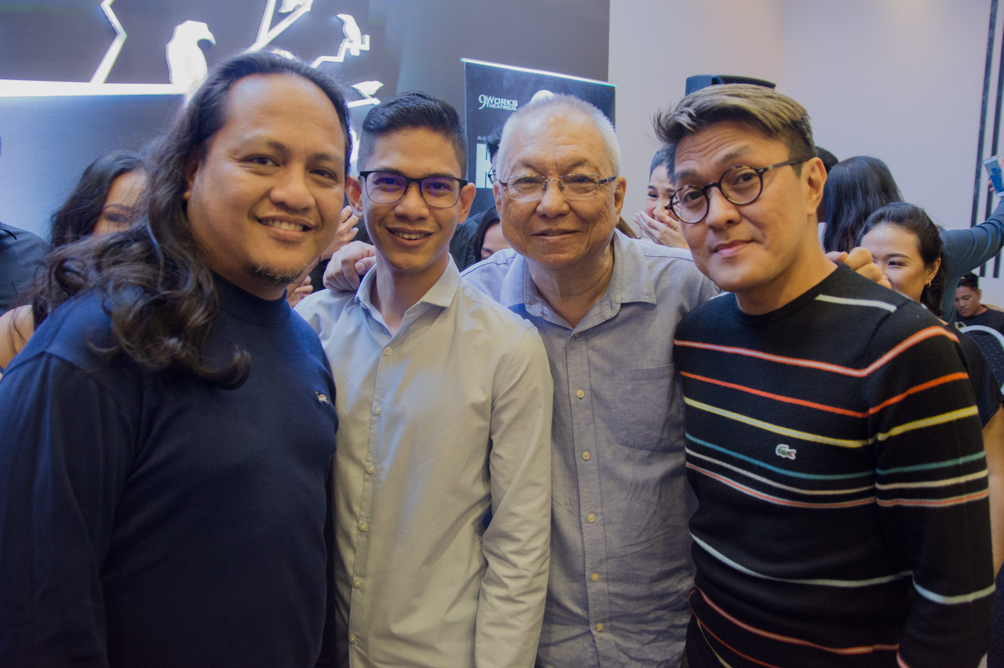 THE TEAM. From L to R: Joed Balsamo, Ed Lacson Jr., Ricky Lee, and Vincent de Jesus. Photo courtesy of The Sandbox Collective and 9 Works Theatrical  
