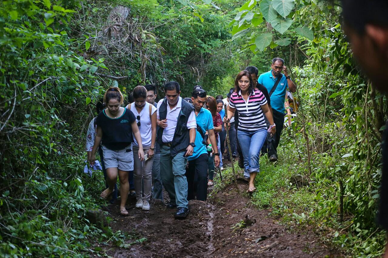 HIKE. Vice President Leni Robredo visits a community in Camarines Sur. Photo from the Office of the Vice President  
