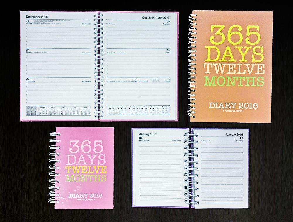365 days 12 months diary by Luxe Diaries. P180 (large), P160 (small) at Fully Booked. Photo by Wyatt Ong/Rappler  