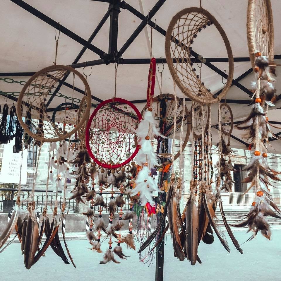 DREAM CATCHERS. These are made by a local artist also giving dream catcher making workshops. Photo courtesy of Old Manila Eco Market 