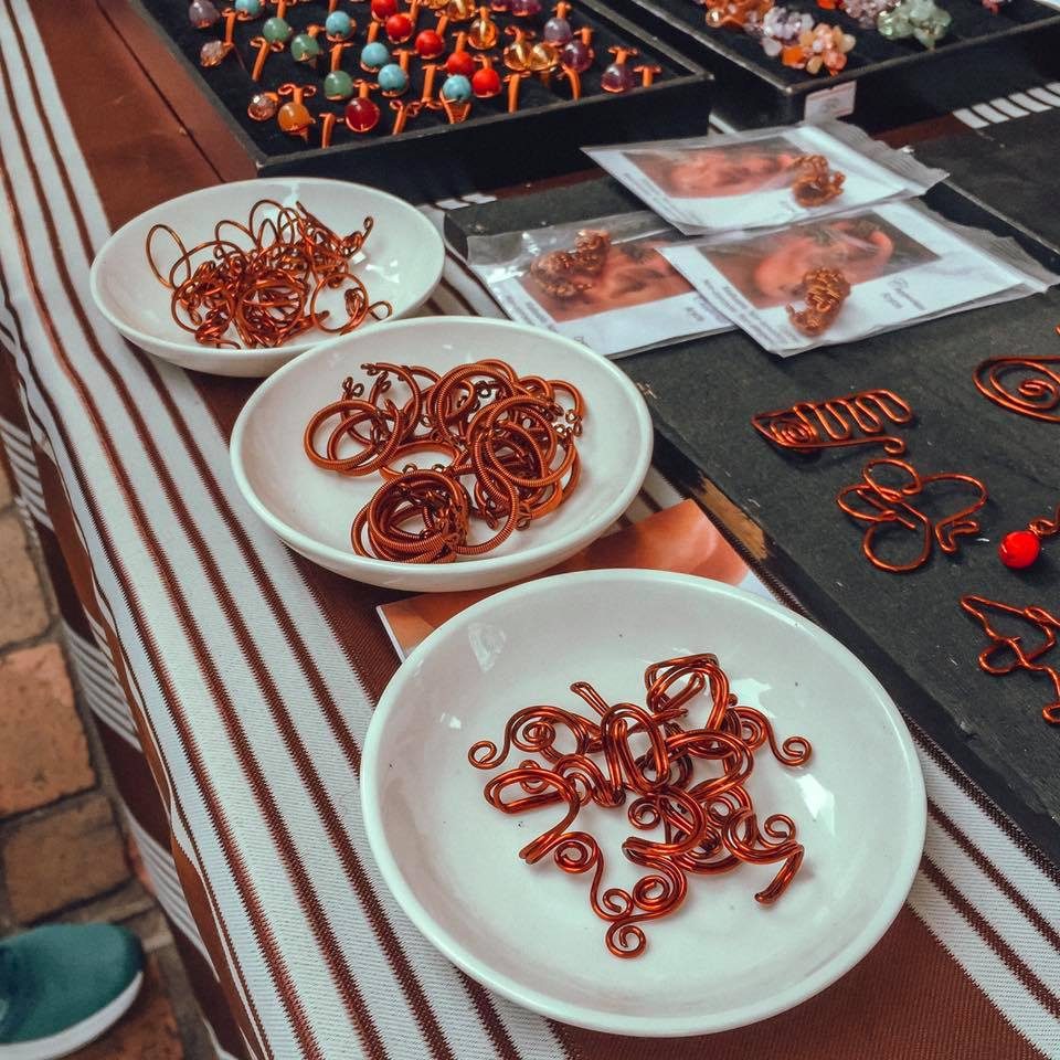 COPPER. Rings and other accessories made from copper wire. Photo courtesy of Old Manila Eco Market 