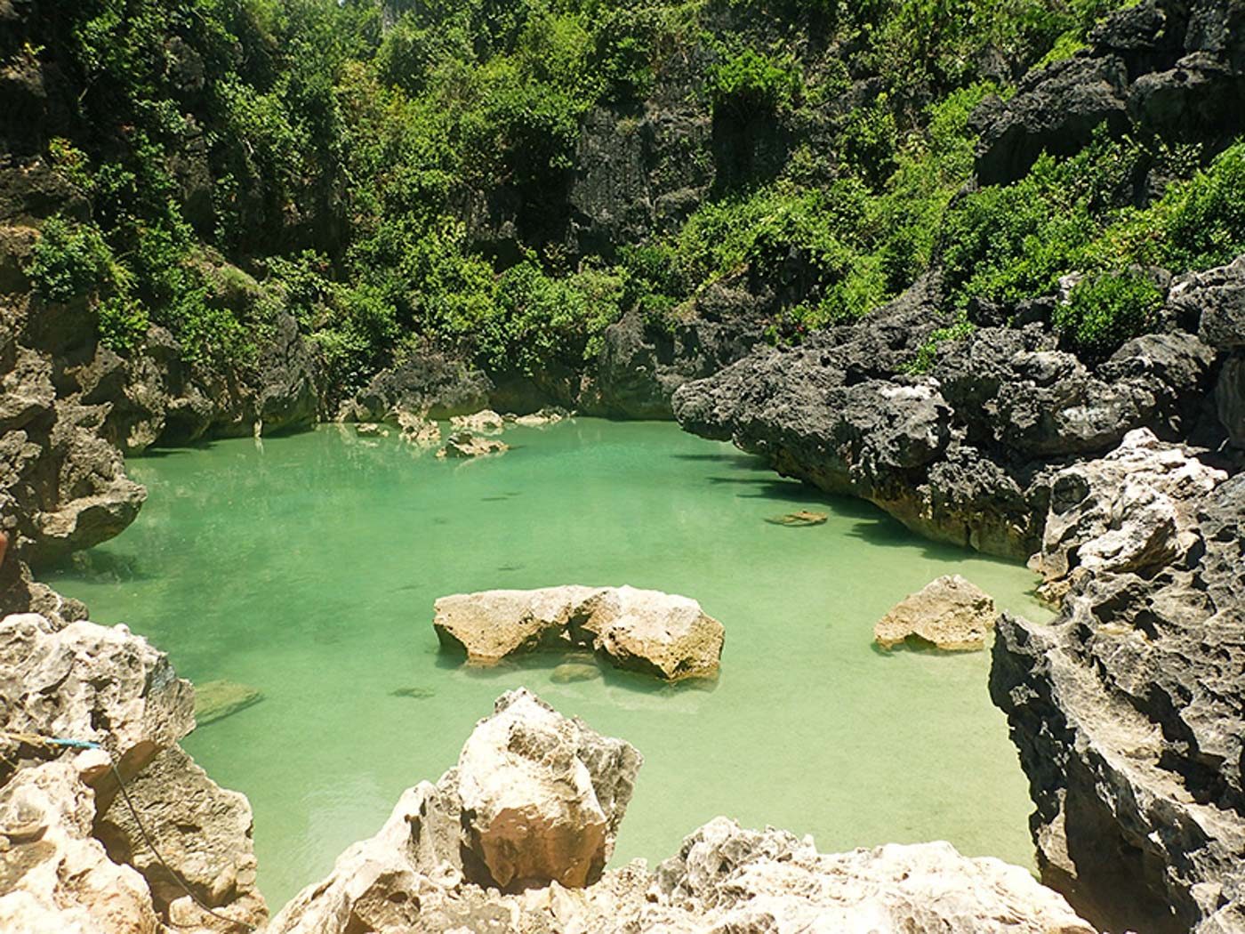 CLEAR LAGOON. Tangke is a crystal-clear lagoon perfect for swimming. Photo by Claire Madarang/Rappler 
