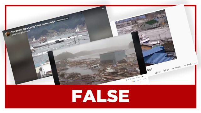 FALSE: Videos of Japan tsunami in April 2020