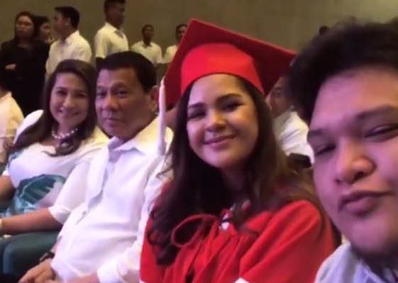 Duterte attends granddaughter Isabelle’s San Beda graduation