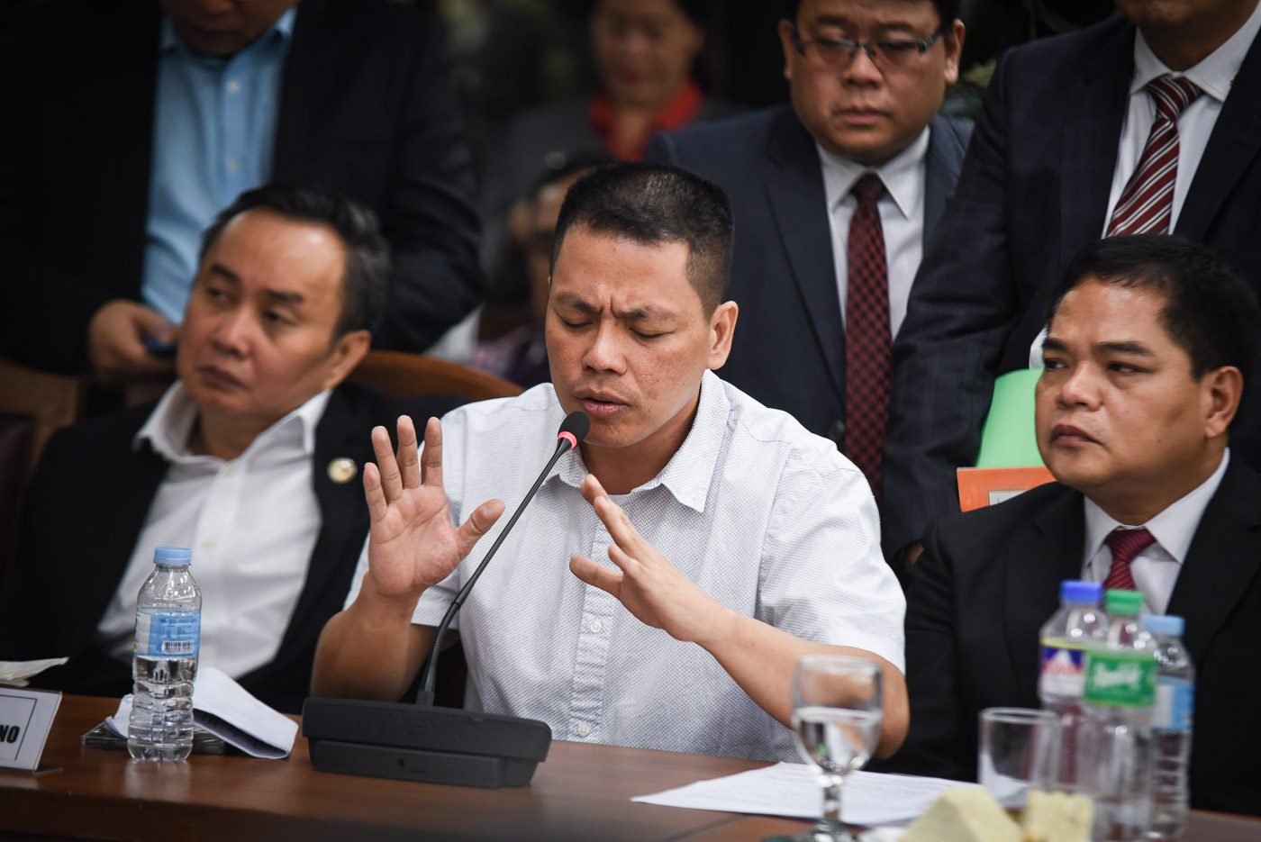 WITNESS. Maximum security inmate Herbert Colanggo, among the key witnesses implicating De Lima to the illegal drugs trade. Photo by LeAnne Jazul/Rappler 