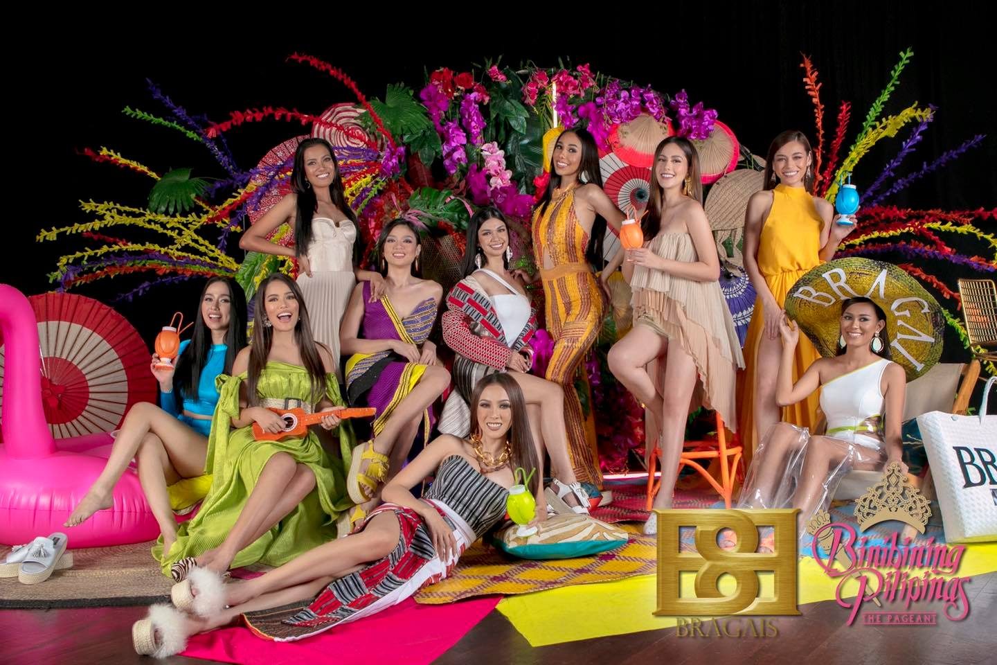 SUMMER FEELS. The Binibining Pilipinas 2020 candidates model shoes by designer Jojo Bragais in different themes. All photos from Facebook/Bragais Shoes/Bb Pilipinas   