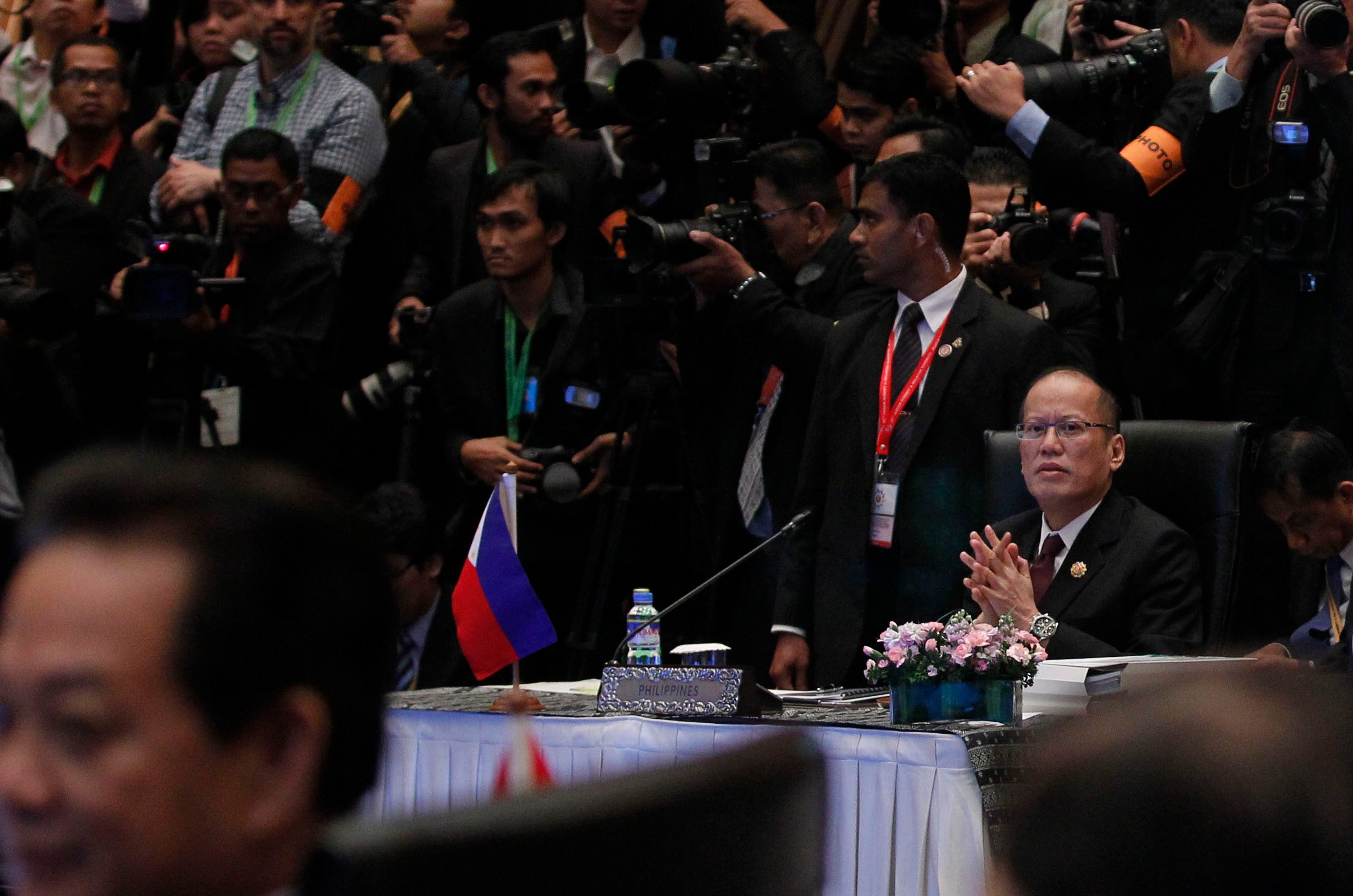 CHINA MODE. President Benigno Aquino repeatedly raises the South China Sea dispute at the ASEAN Summit in the Kuala Lumpur Convention Centre on November 21, 2015. Photo by Gil Nartea/Malacañang Photo Bureau 