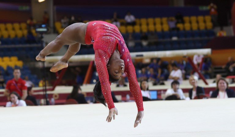 Biles leads U.S. to women’s team gold at world gymnastics