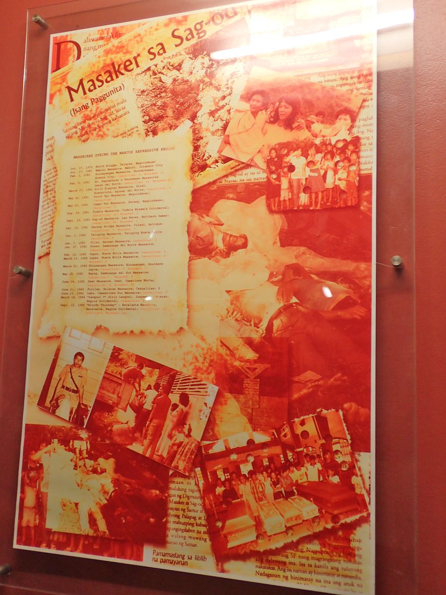 MASSACRES. Listed here are just among some of the massacres that took place around the country during the Marcos regime. 