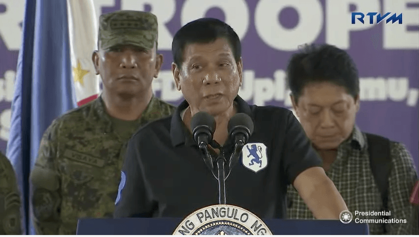 Duterte to soldiers: ‘I am calling you to be policemen’