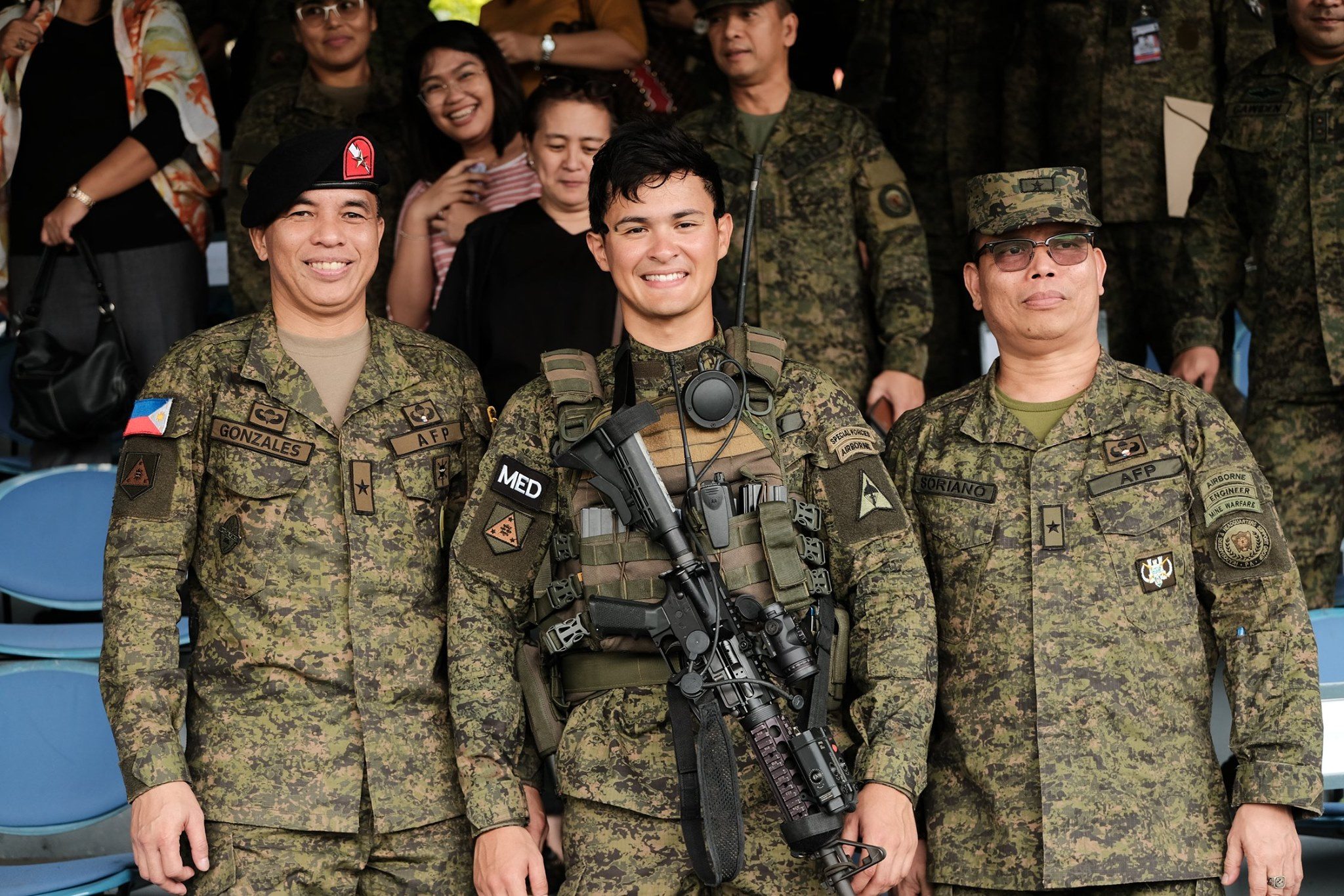 Matteo Guidicelli joins field demonstration at Philippine Military Academy