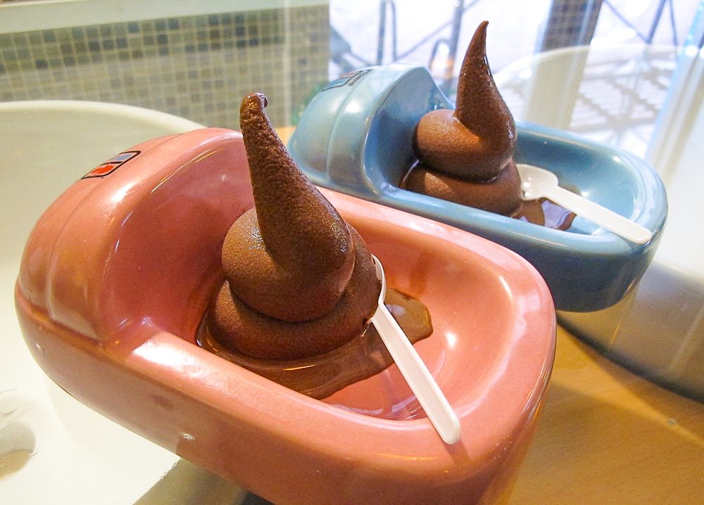 SOFT-SERVE. End your meal with a chocolate soft serve at Modern Toilet 