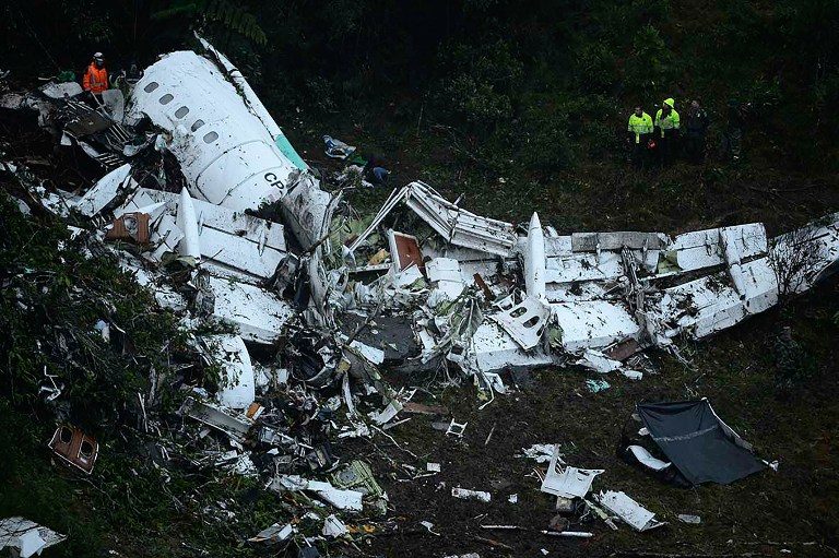 Brazilian footballers killed in Colombia plane crash