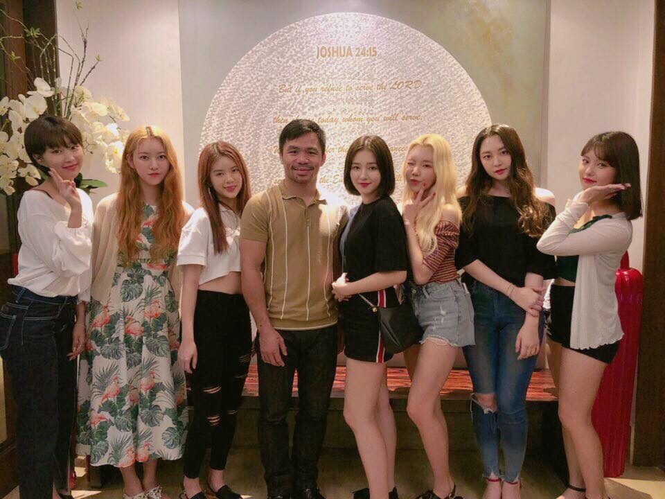 IN PHOTOS: Momoland meets Manny Pacquiao, wife Jinkee
