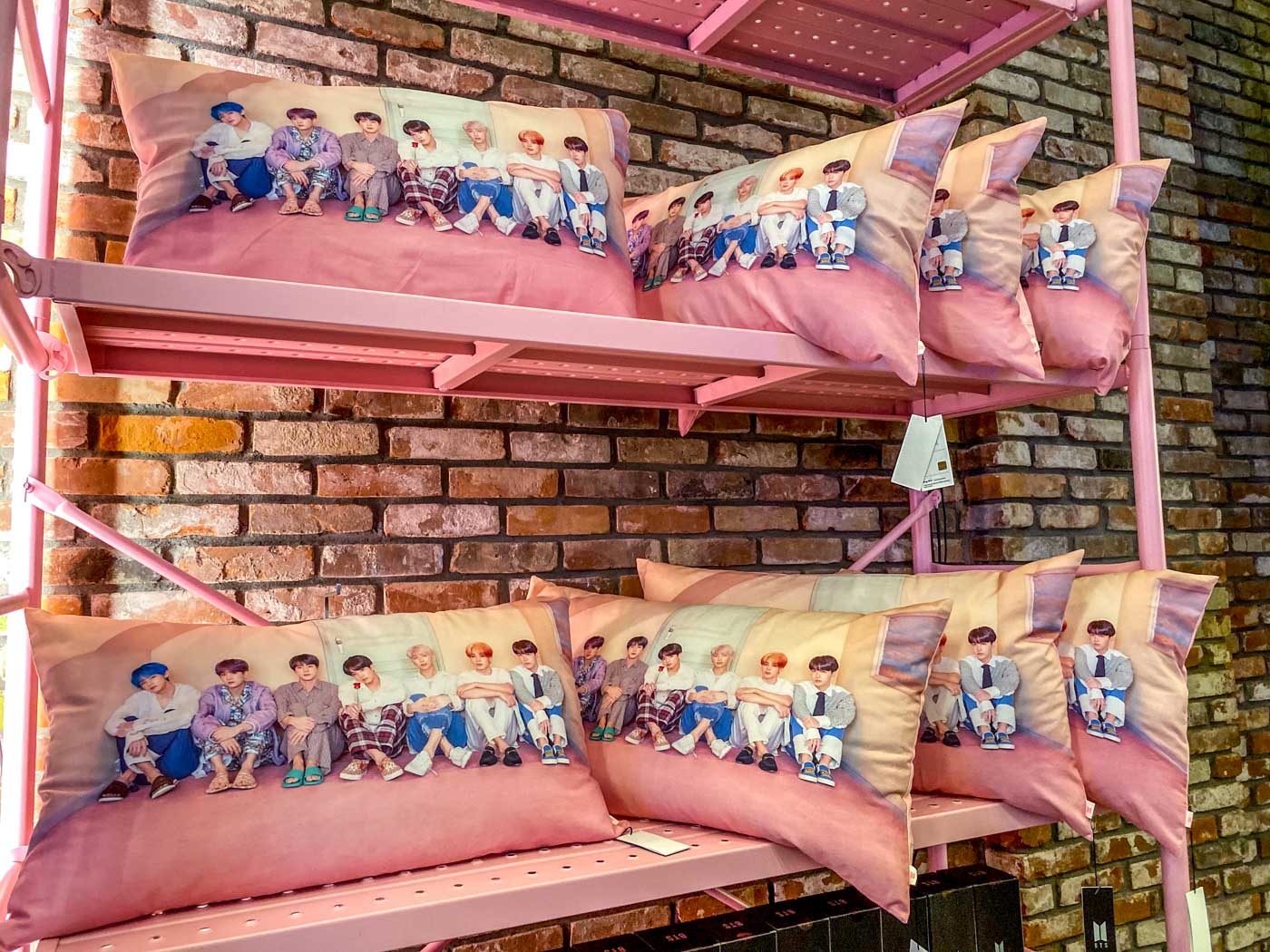 Dream sweet with these BTS pillows. Photo by Nikko Dizon/Rappler 